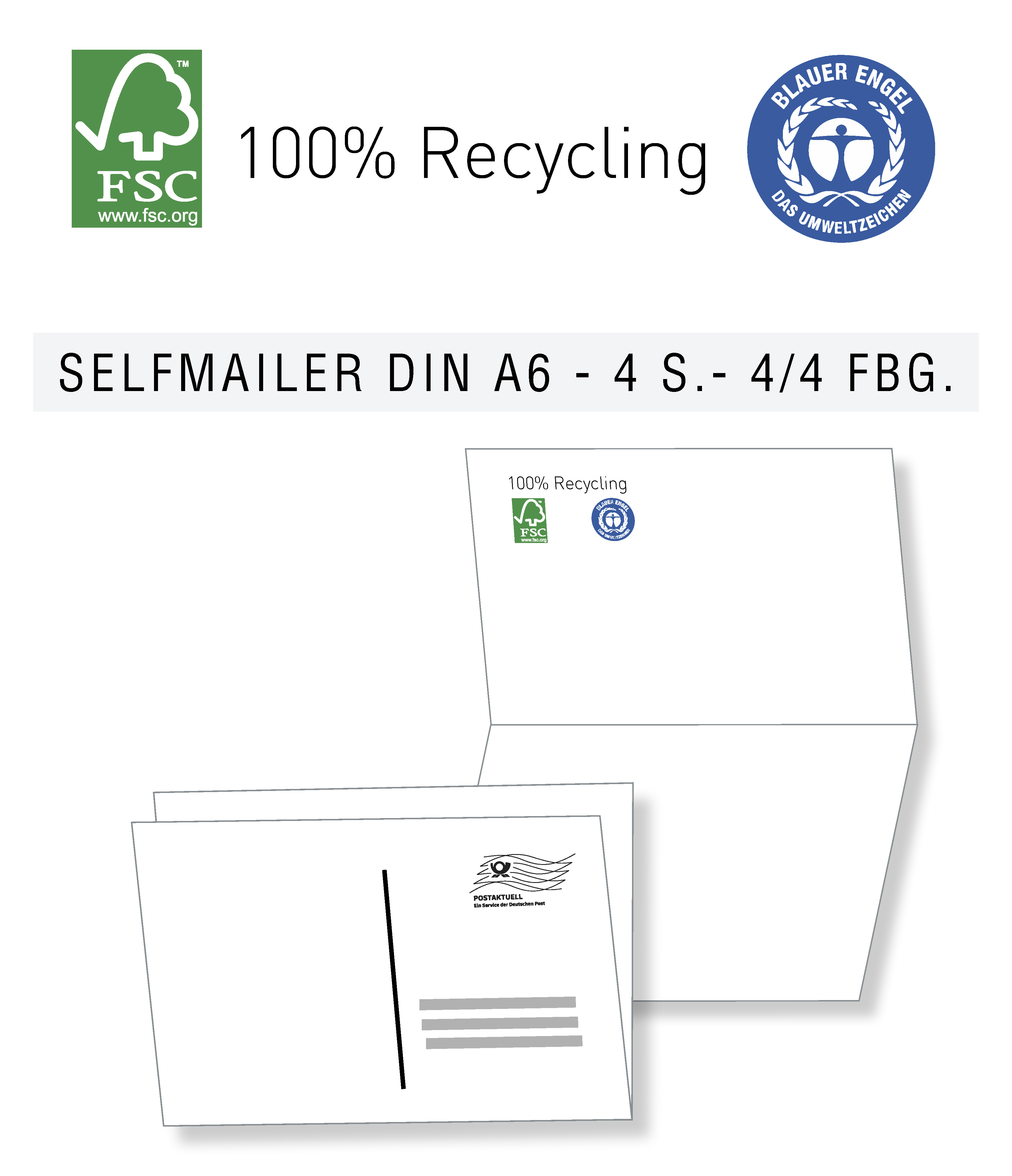 Recycling Selfmailer DIN A6