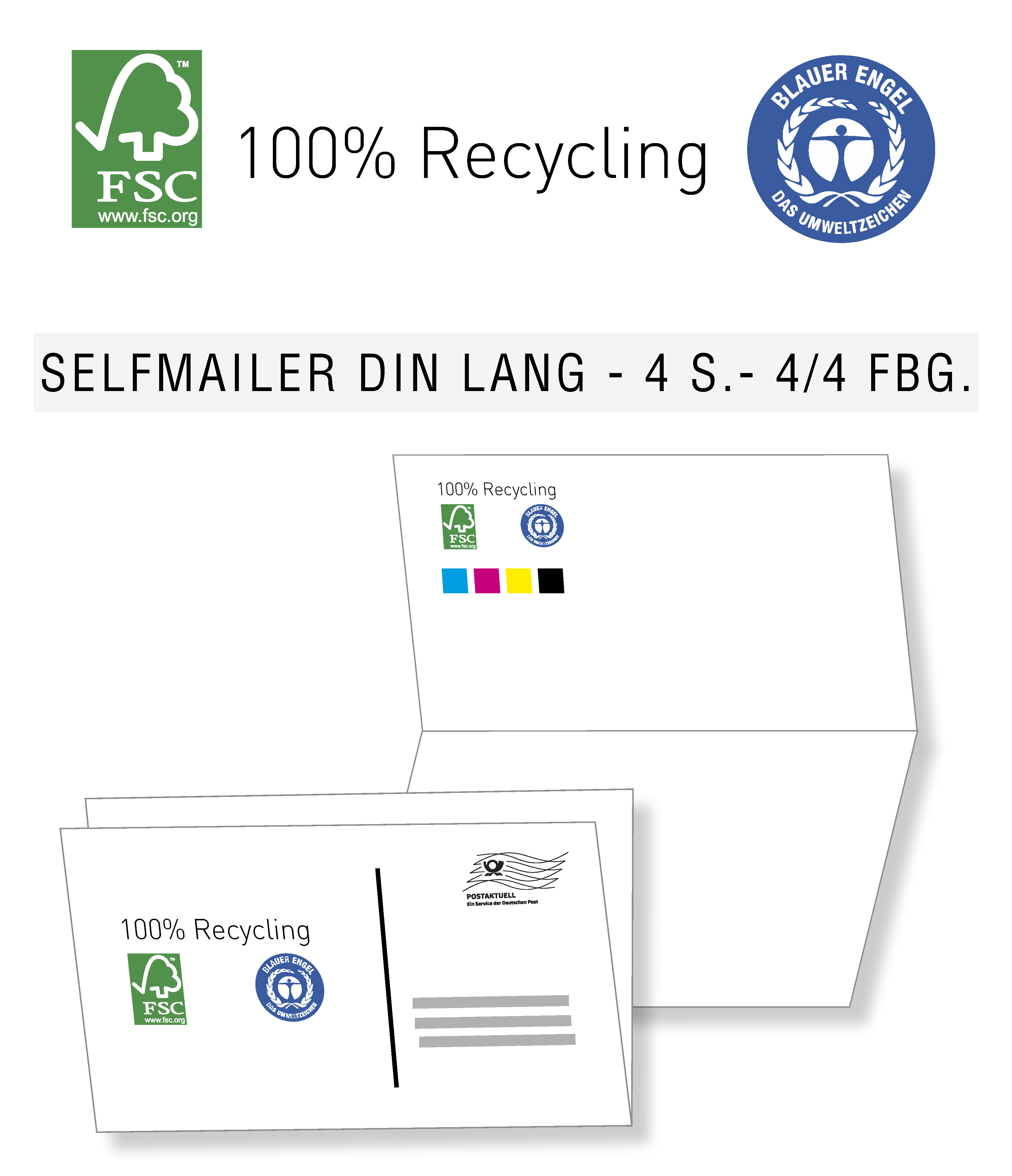 Recycling Selfmailer DIN Lang