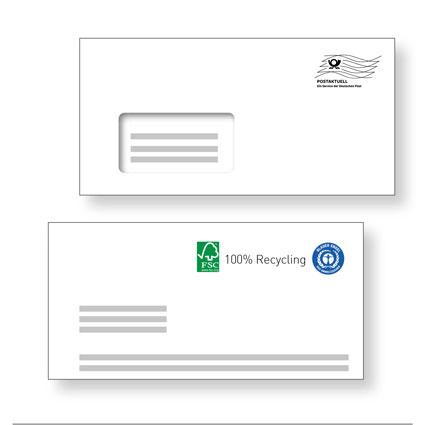 DIN Lang  Recycling mit personalisiertem Anschreiben